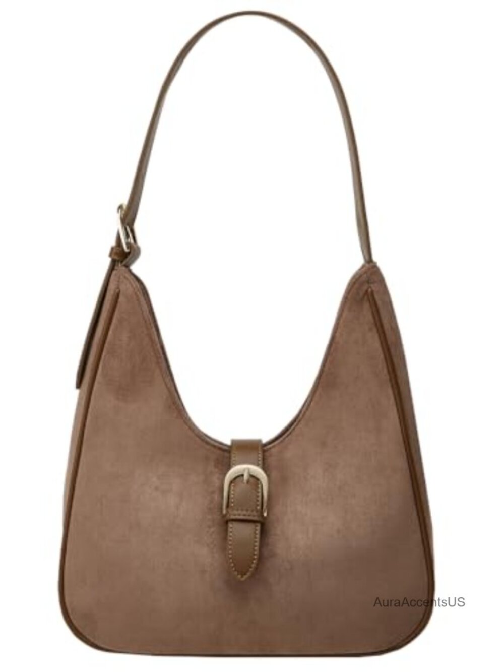 Faux Suede Shoulder Bag Women Retro Saddle Clutch Small Tote Y2K Satchel Work